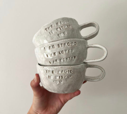 Ceramic Mantra Mugs