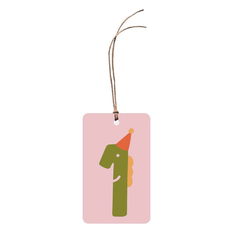 ‘1 (Pink)’ Gift Tag
